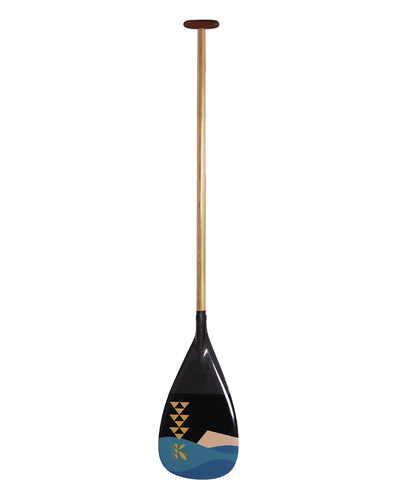 Axel II Hybrid Single Bend Outrigger Paddle- Kaimana Hila Gold Graphic
