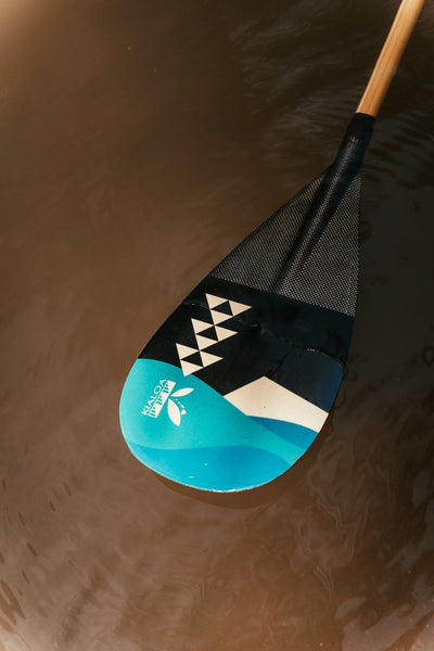 Biscuit Hybrid Outrigger Steering Paddle- Kaimana Hila Gold Graphic - Blemished