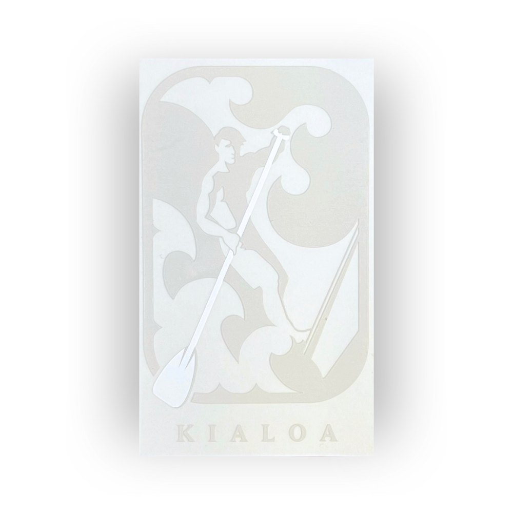 KIALOA SUP Man Vinyl Sticker - Grey
