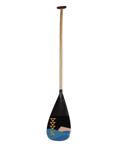 Paea Hybrid Double Bend Outrigger Paddle- Kaimana Hila Gold Graphic- Blemished