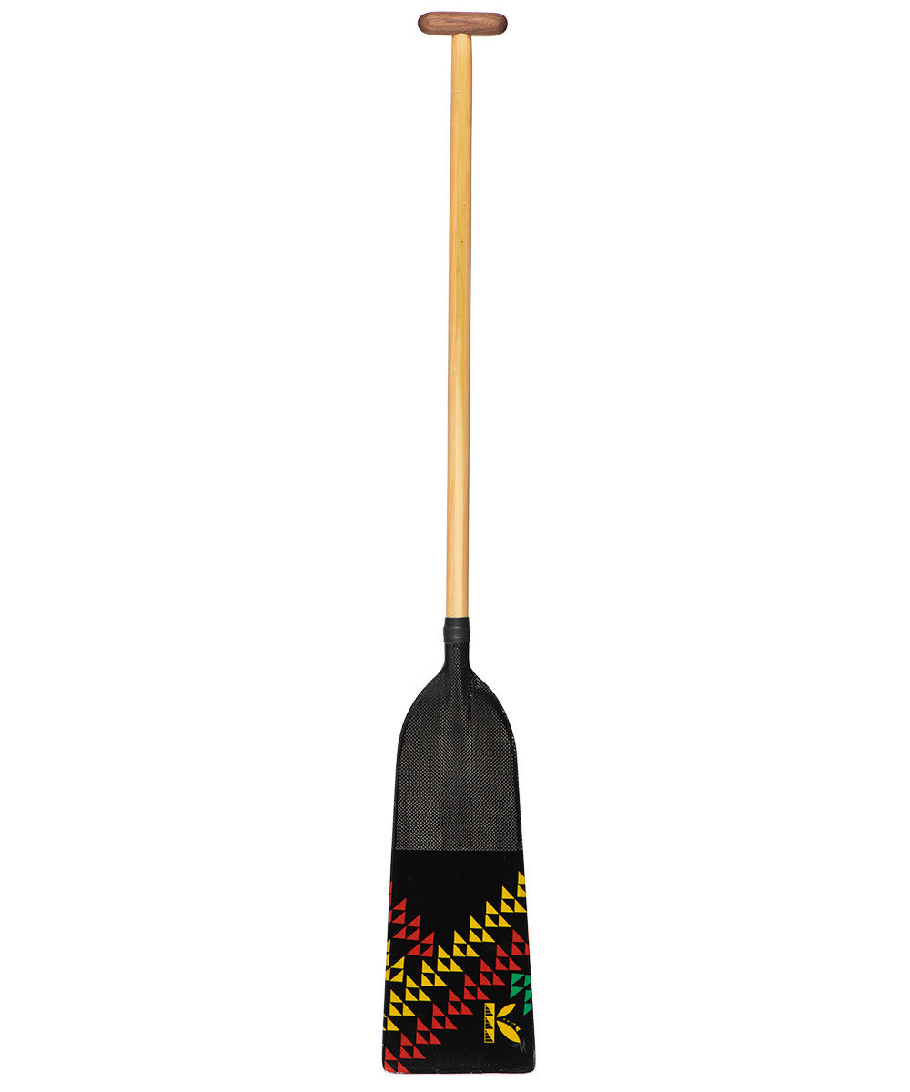 Paea Hybrid Double Bend Outrigger Paddle Black with Kialoa K / 49 by Kialoa